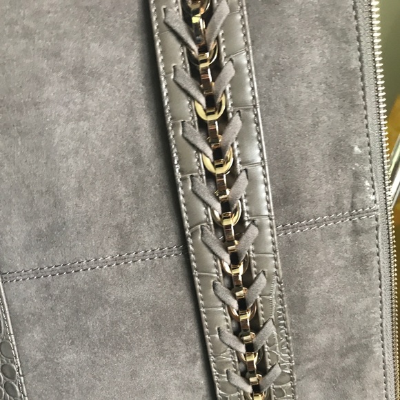 Neiman Marcus gray suede clutch purse NWT - Picture 2 of 7